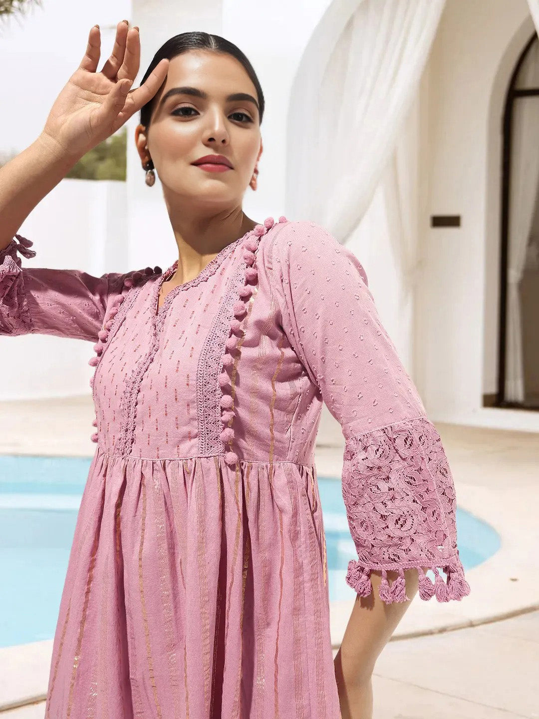 Ishin Women Lilac Dress