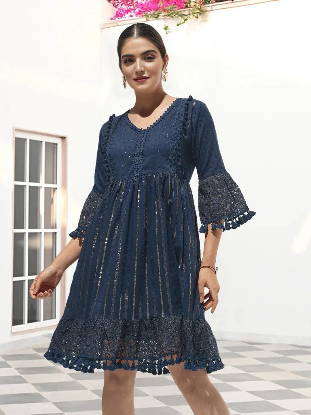 Ishin Women Navy Dress
