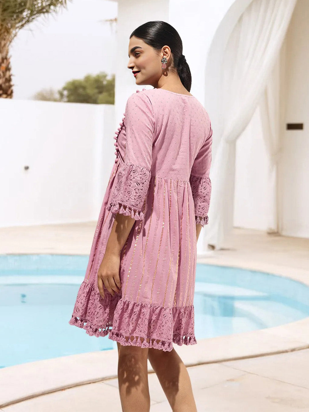 Ishin Women Lilac Dress