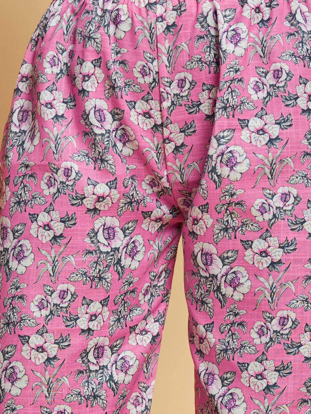  Floral Printed A-Line Kurta with Trousers