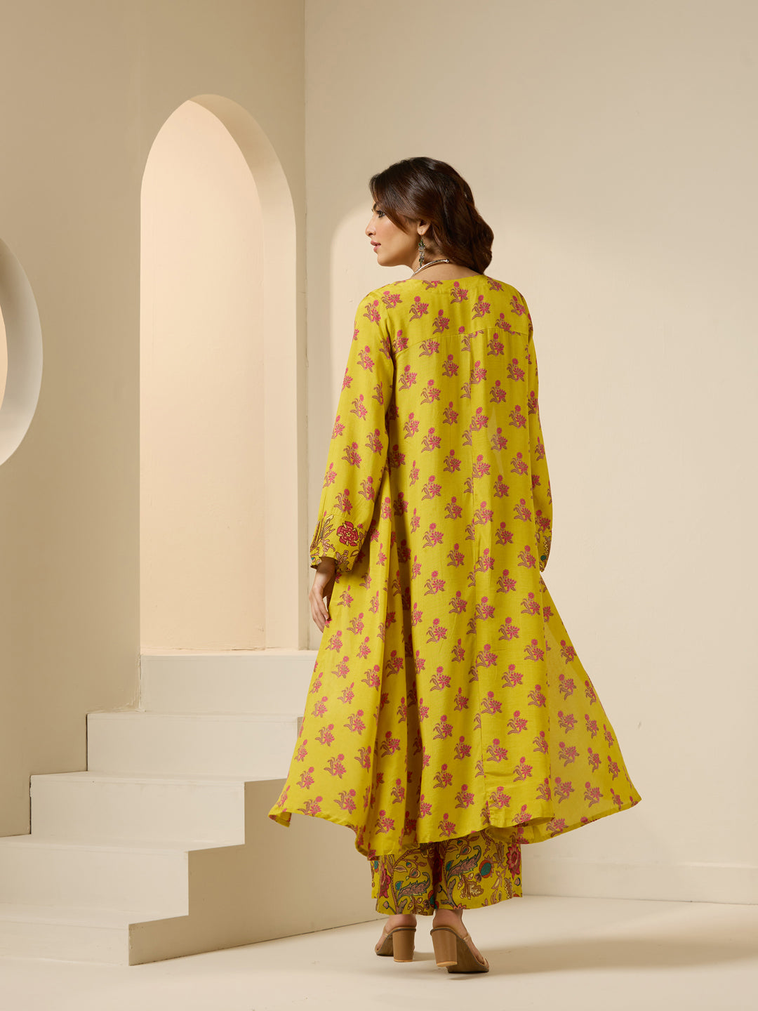 Ishin Women Yellow Polyester Co-Ords