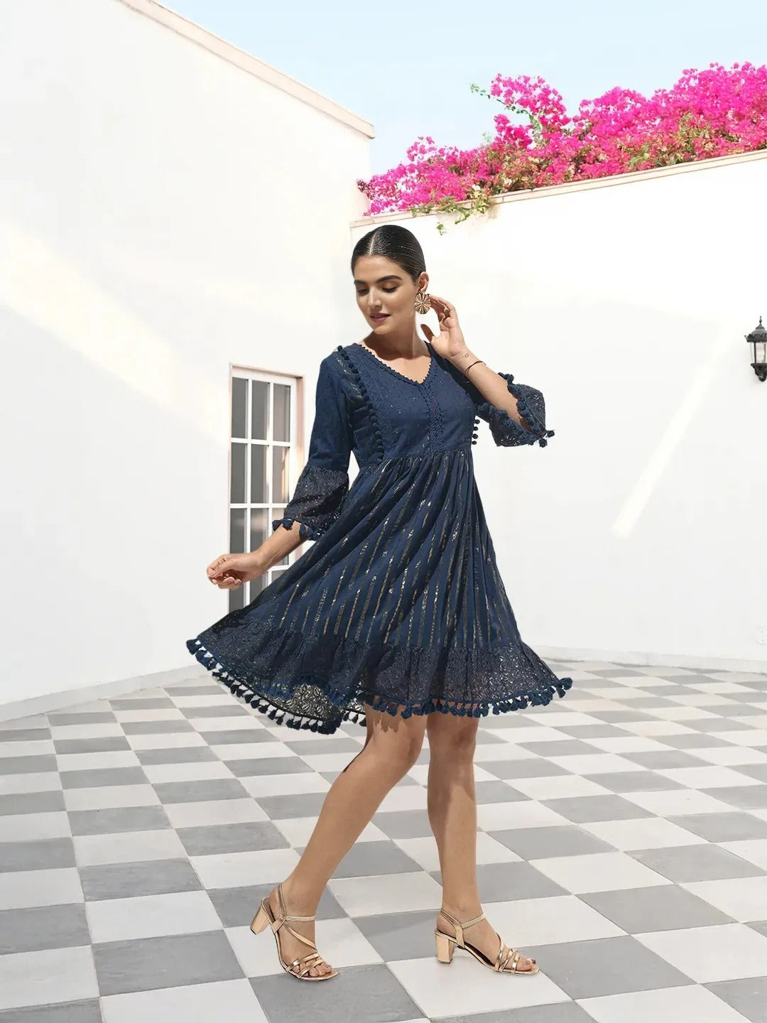 Ishin Women Navy Dress