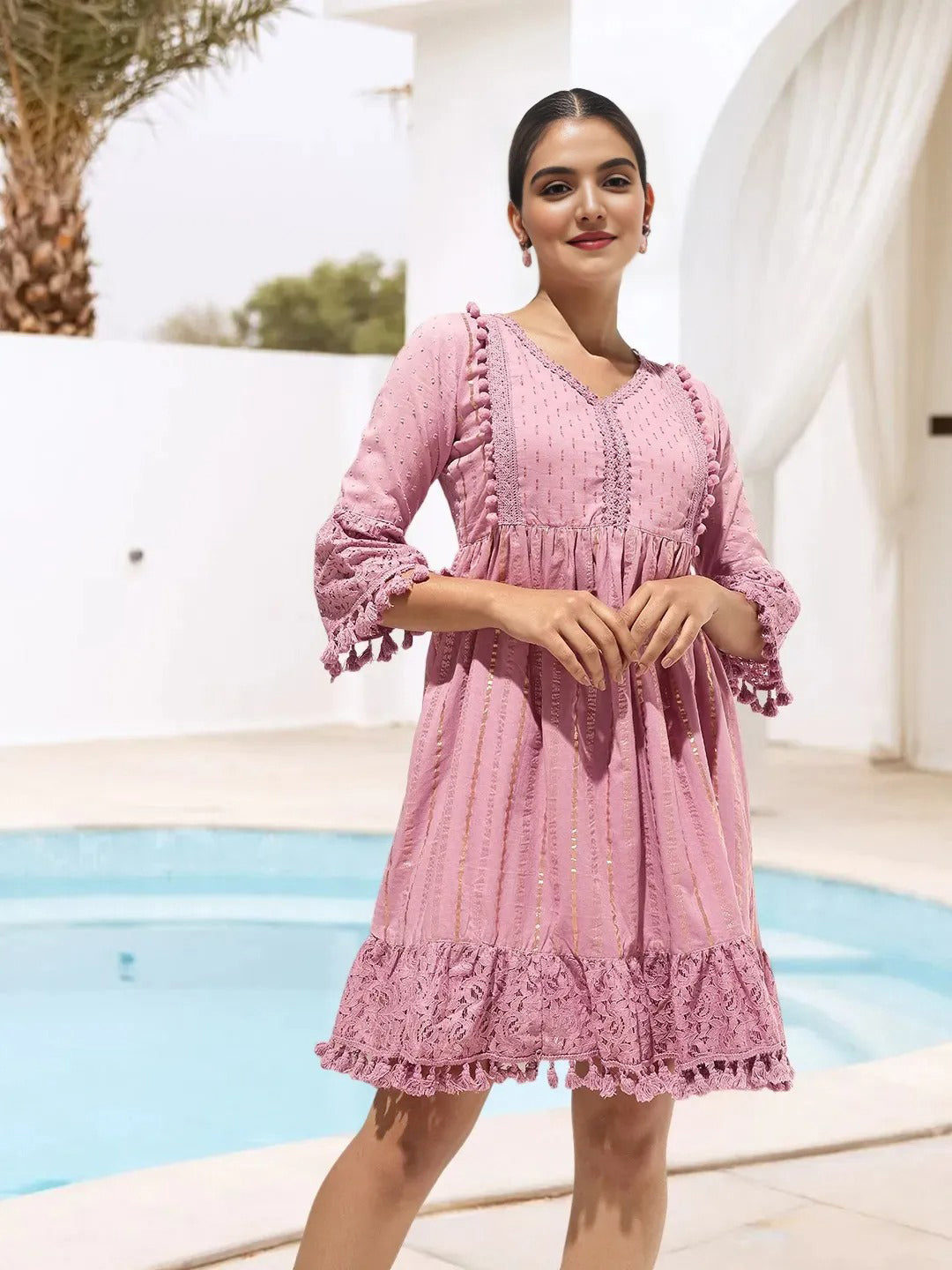 Ishin Women Lilac Dress