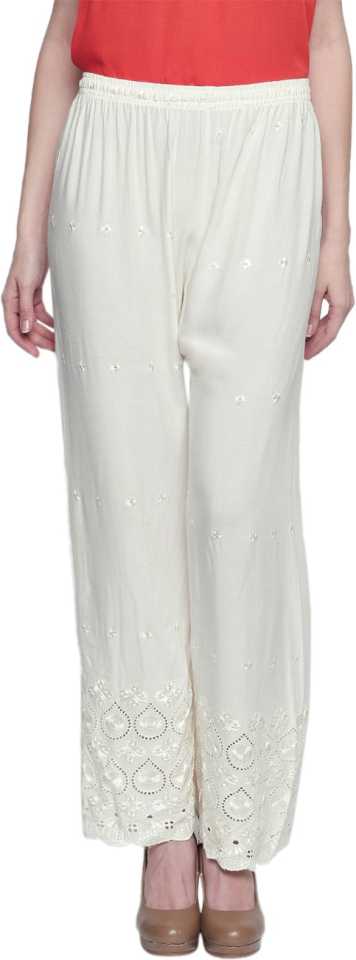 Ishin Flared Women's Cream Trousers