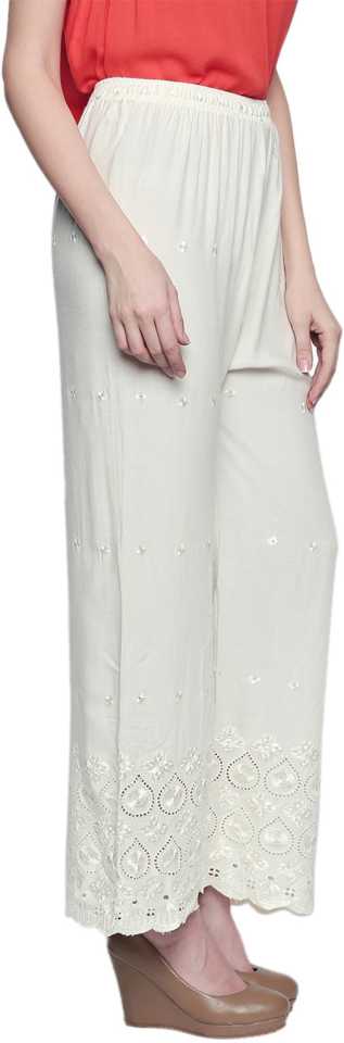 Ishin Flared Women's Cream Trousers