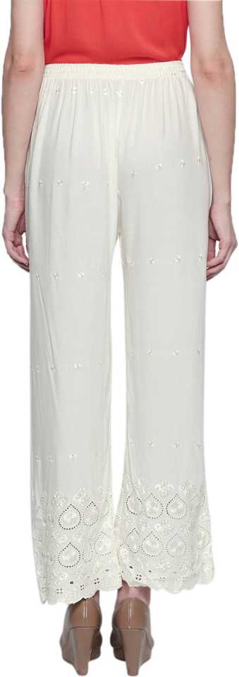 Ishin Flared Women's Cream Trousers