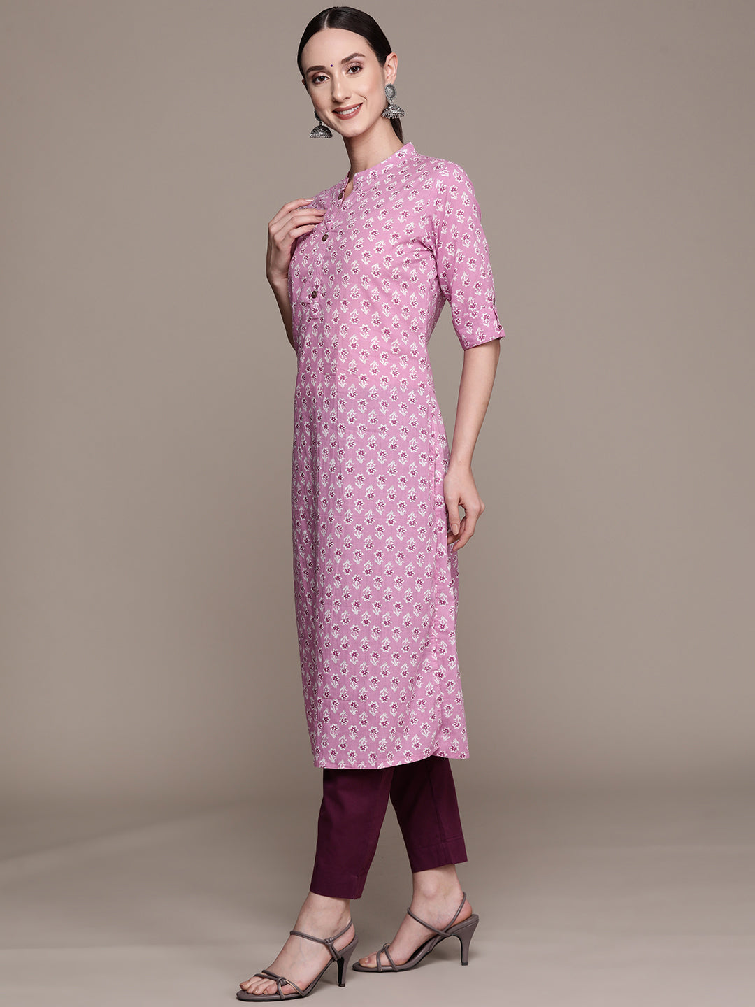 Ishin Women's Printed A-Line Kurta