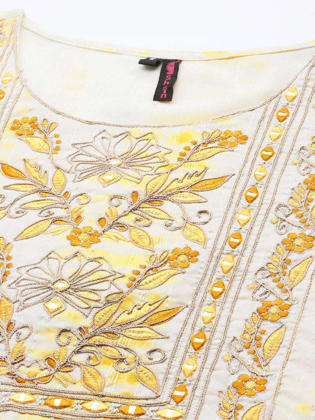 Ishin Women's Off White Embroidered Straight Kurta with Trouser & Dupatta