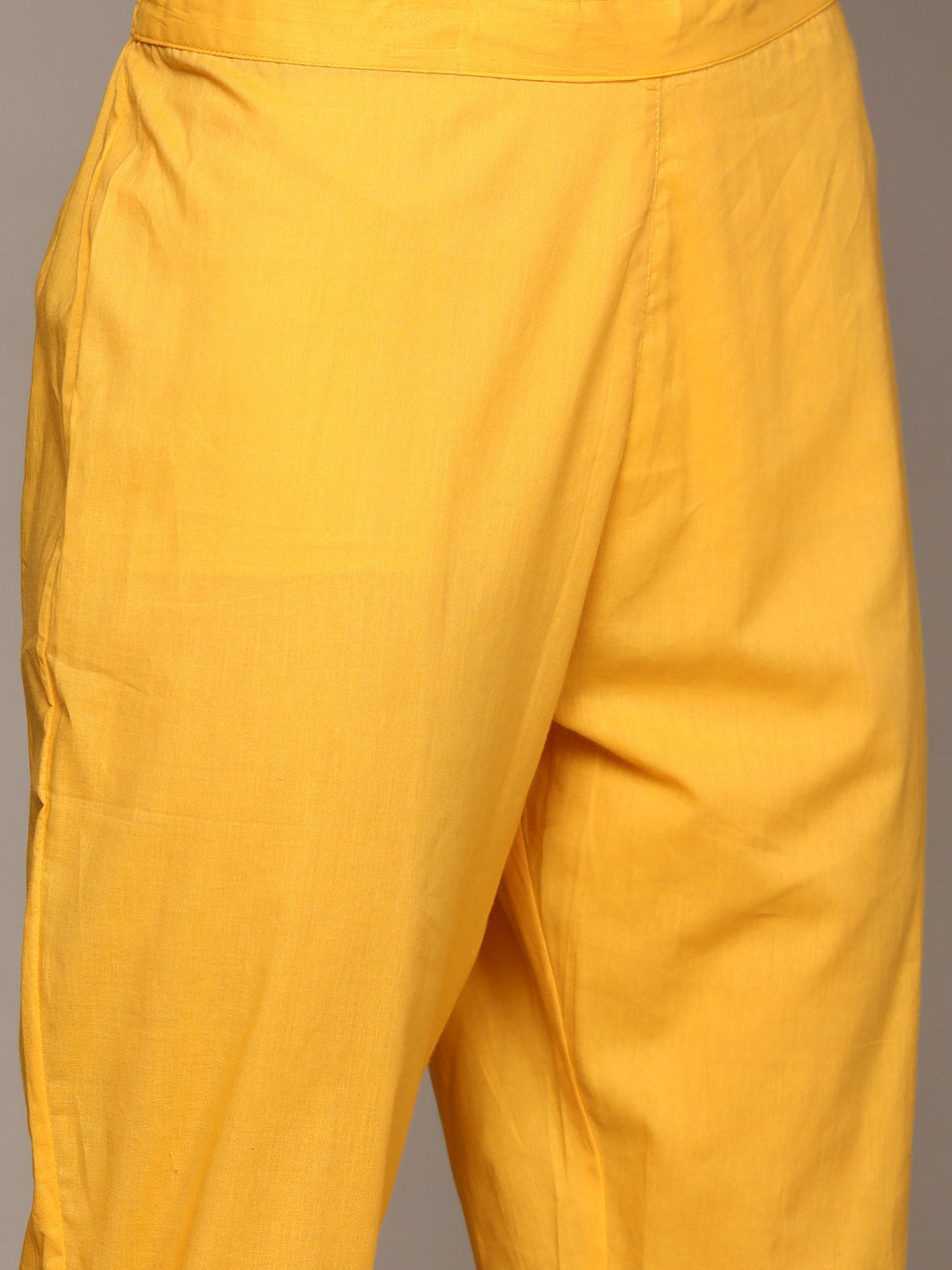 Ishin Women's Yellow Embroidered Anarkali Kurta with Trouser & Dupatta
