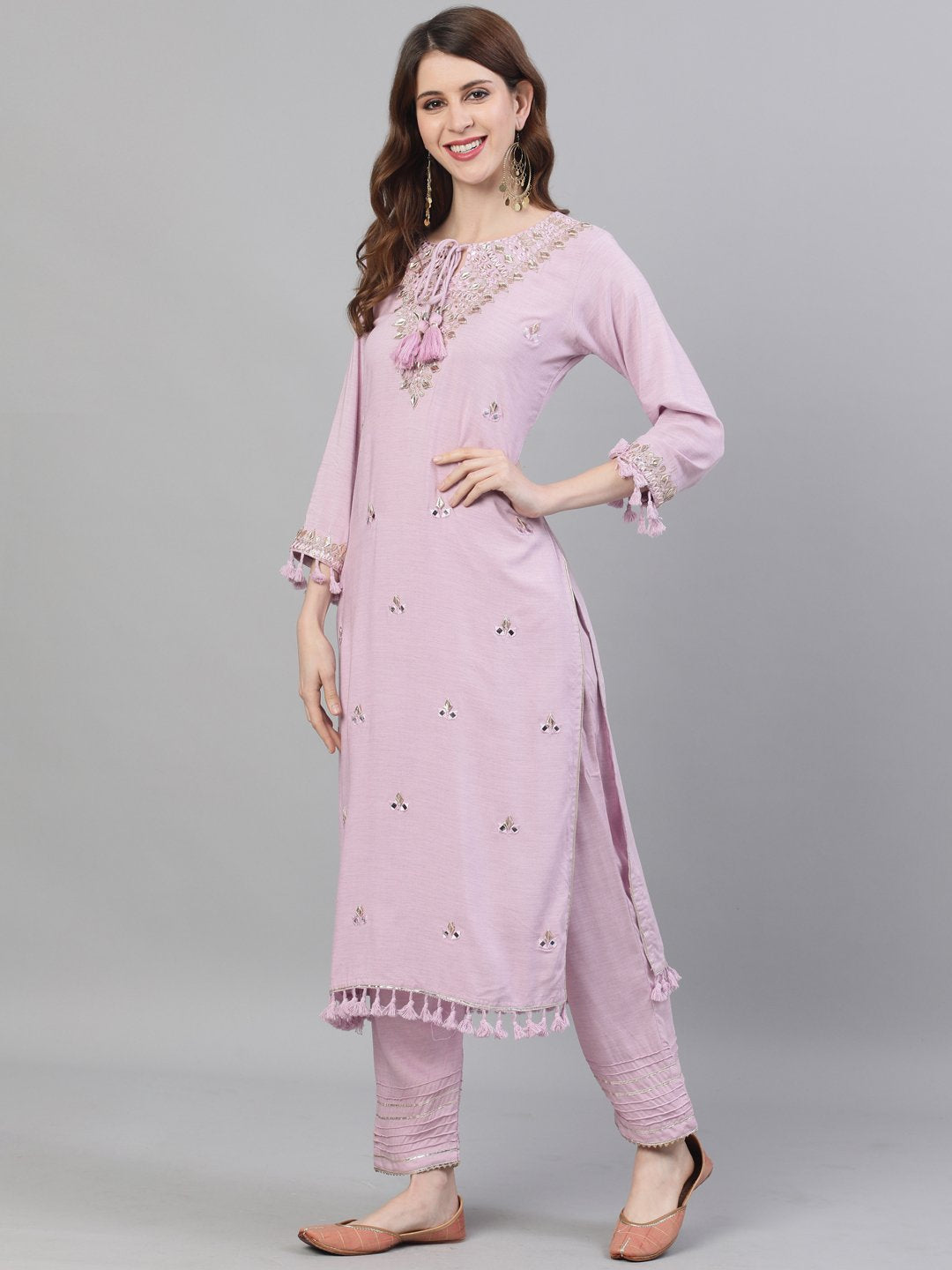 Ittar- Lavender Gota Suit Set