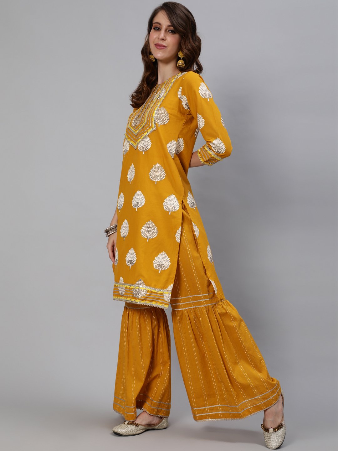 Designer Yellow Kurta Set