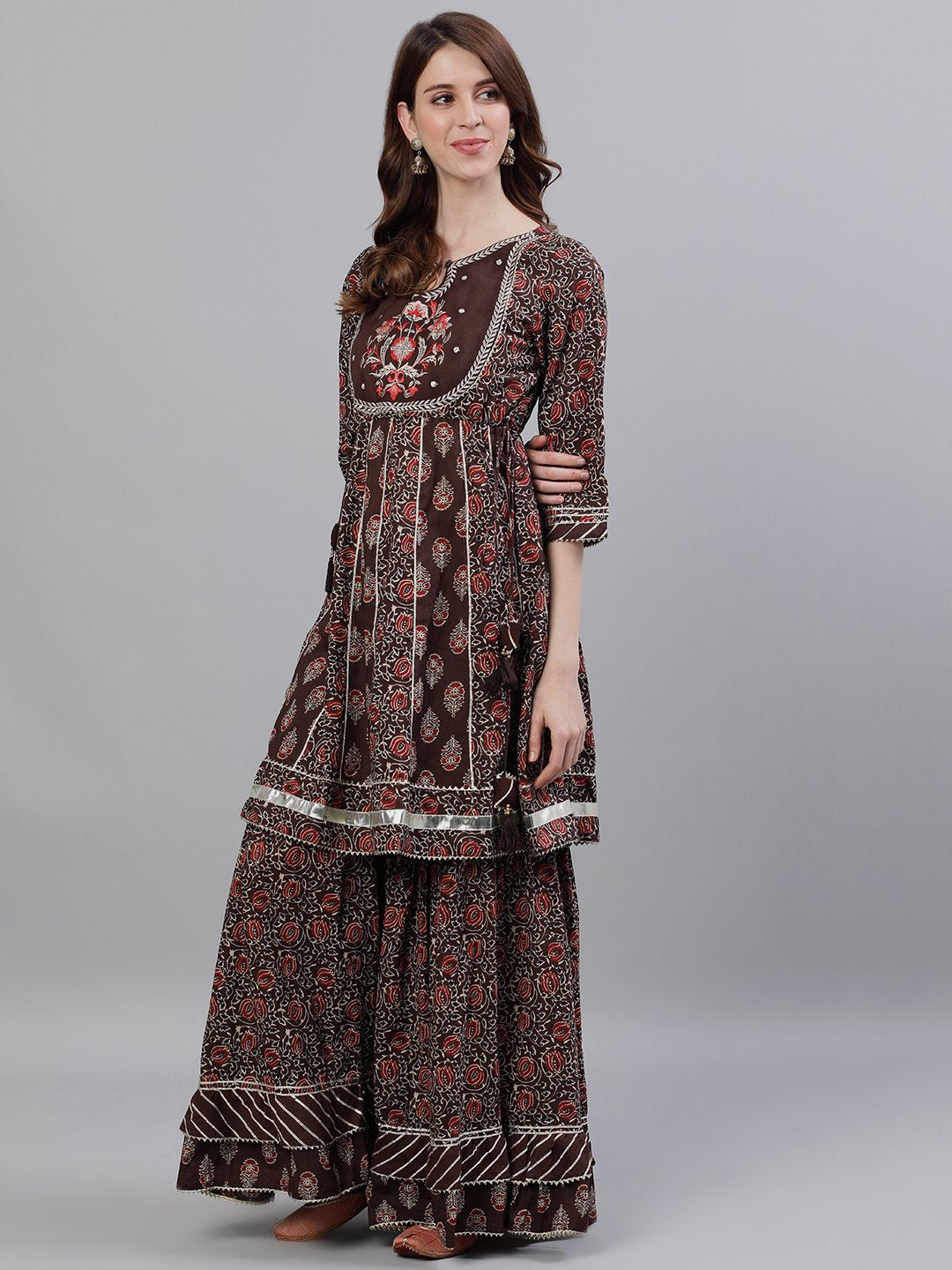 Ghoomar - Embroidered Peplum Kurta Set