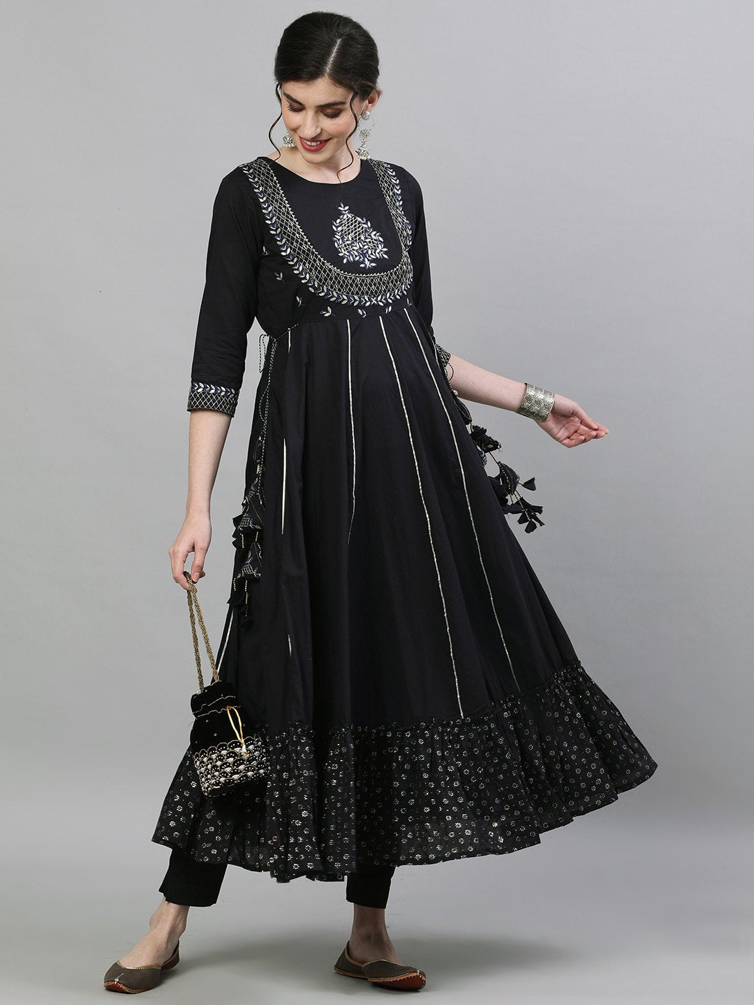 Nisha- Midnight blue Anarkali